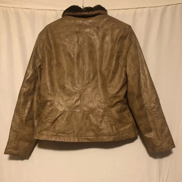 Tsunami faux leather jacket with fur lining - Picture 3 of 6